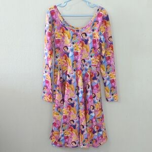 Wild Rich Kids Disney Princess Long Sleeve Dress - Pink + Blue Girls Size 11/12